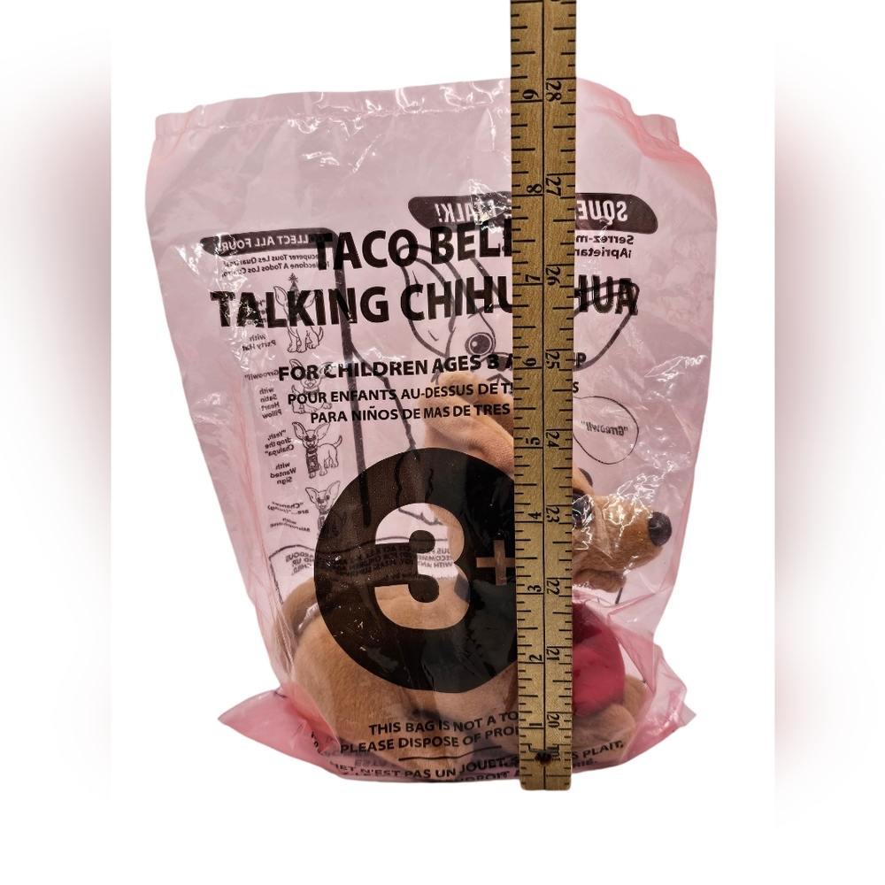 Vintage Taco Bell Talking Plush‎ Chihuahua Dog "GRROOWLL" New Sealed